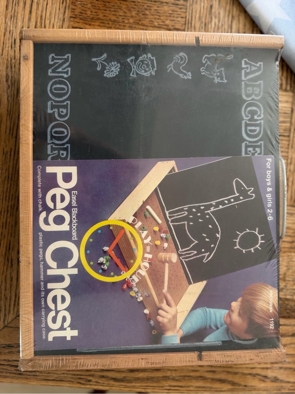 Vintage Pressman Peg Chest Easel Blackboard #1192 new sealed